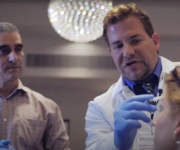 Banner guía para saber donde no se debe aplicar el tratamiento de Botox